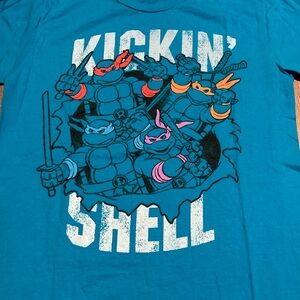 Medium blue ninja turtles, man shirt